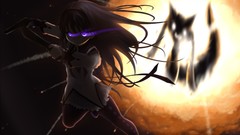 Weapons Guns Anime skirts long hair anime girls pantyhose mahou 