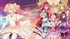 Weapons Guns Anime Swords blondes blue hair pink hair anime 