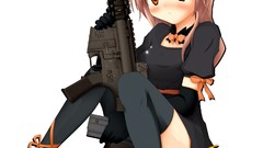Weapons Guns Anime white background hats ammunition m4a1 pink 