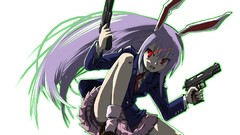 Weapons Guns Anime white background red eyes pistols drawings 