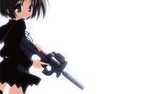 Weapons Guns Anime white background silencer school uniforms 