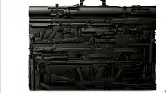 Weapons Guns Army suitcase m4a1 uzi mp5 Desert eagle glock m9 