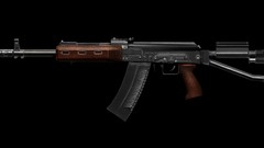 Weapons Guns black background machine gun renders