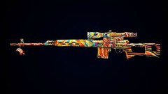 Weapons Guns black background psychedelic sniper multicolor svd 