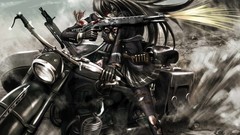 Weapons Guns blood tie shooting gloves schoolgirls action belts 