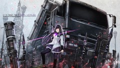 Weapons Guns buildings skirts long hair anime girls trucks 