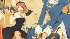 Weapons Guns glasses pistols stockings anime girls pixiv Rifles 