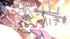 Weapons Guns hats blondes skirts anime girls boots tights mahou 