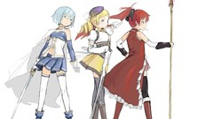 Weapons Guns hats red eyes gloves Swords blondes spears blue 