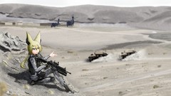 Weapons Guns Helicopters Anime camouflage pistols m4a1 uniforms 