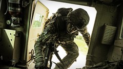 Weapons Guns Helicopters soldiers military USA helmets