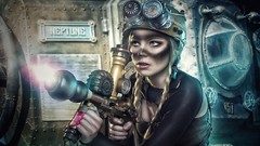 Weapons Guns Neptune steam blondes science fiction Photo 