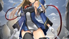 Weapons Guns pistols long hair blazblue nipples panties noel 
