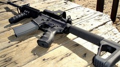 Weapons Guns Rifles ar-15 eotech Bushmaster