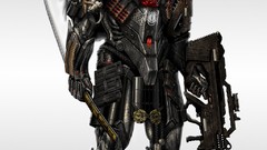 Weapons Guns samurai soldiers horns armor Warriors Swords 