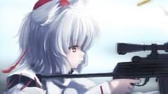 Weapons Guns scope Profile hats ammunition white hair bullets 