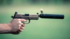 Weapons Guns shot shooting military silencer pistols shoot 