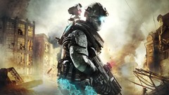 Weapons Guns smoke game soldiers cities ghost recon destroyed 