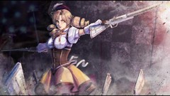 Weapons Guns smoke hats gloves Ribbons stockings blondes skirts 