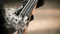 Weapons Guns smoke shot hunting gloves shotguns