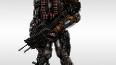 Weapons Guns soldiers armor British science fiction concept art 