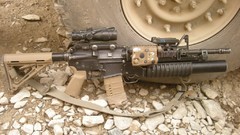 Weapons Guns wheels tires military m4 gravel firearms Rifles 