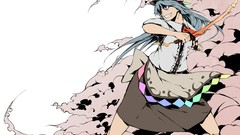 Weapons hats blue hair long hair anime girls touhou hinanawi 