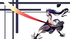 Weapons hats blue hair long hair anime girls touhou hinanawi 