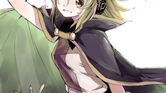 Weapons headphones dress Swords belts blondes bracelets smiling 