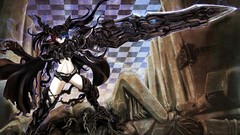 Weapons horns armor chains anime girls black rock shooter 