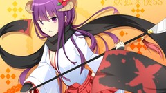 Weapons horns inu x boku ss purple hair purple eyes hair 