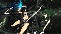 Weapons Katana Anime horns chains anime girls boots black rock 