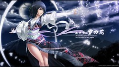 Weapons Katana Anime kimono anime girls bleach kuchiki rukia 