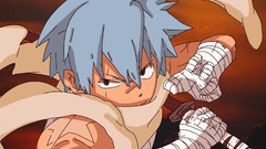 Weapons Katana Anime Manga blue hair brown eyes soul eater 