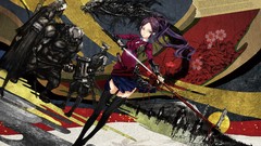 Weapons Katana Anime Manga Swords drawings long hair anime 