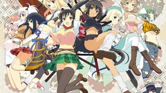 Weapons Katana Anime Manga white hair red eyes blondes pink 