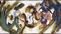 Weapons Katana Anime red eyes anime girls konpaku youmu touhou 