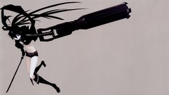 Weapons Katana Anime scars anime girls boots blue eyes black 