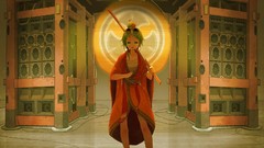 Weapons Katana dress Swords sunglasses wires scarfs anime girls 