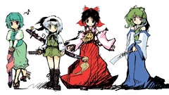 Weapons Katana snakes dress Umbrellas white background staff 