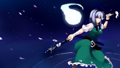 Weapons Katana Swords short hair konpaku youmu touhou video 