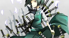 Weapons Katana Swords short hair konpaku youmu touhou video 