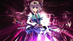 Weapons Katana white hair Swords short hair konpaku youmu 