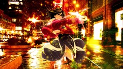 Weapons Knives multicolor anime girls cityscapes kara no kyoukai