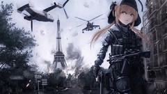 Weapons Paris explosions Helicopters Anime Revolver armor 