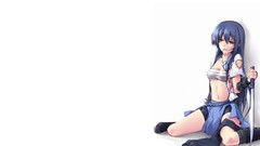 Weapons red eyes anime girls angel beats Simple Background soft 