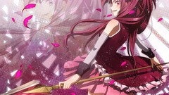 Weapons red eyes anime girls mahou shoujo madoka magica sakura 