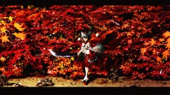 Weapons red eyes anime girls touhou animal ears inubashiri 