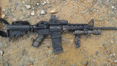 Weapons Rifles Powerful ar-15 eotech