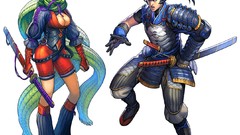 Weapons samurai Swords cleavage Simple Background